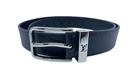 Louis Vuitton Pont Neuf Belt Taiga 35MM Bleu Marine