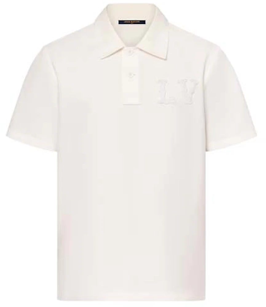 Louis Vuitton Poplin Polo with Embroidered LV Patch Milky White Men's ...