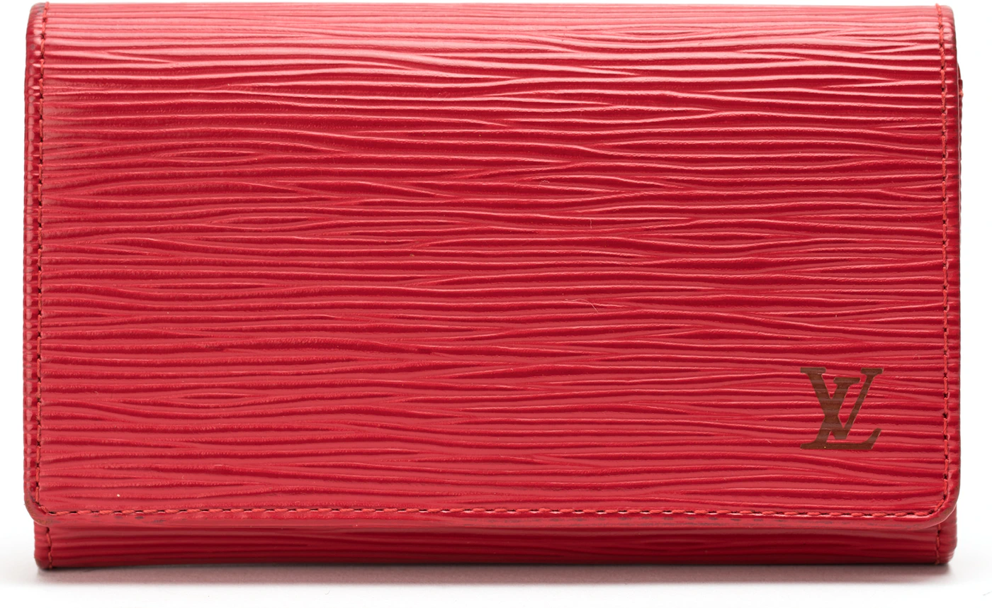 Louis Vuitton Porte Monnaie Billets Tresor Wallet Epi Leather Red in  Leather with Brass - US
