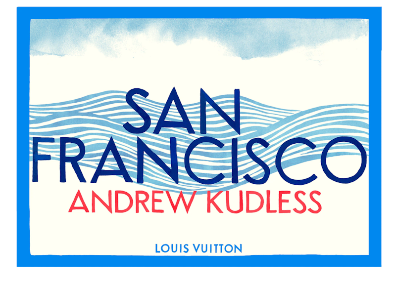 Póster Louis Vuitton de Andrew Kudless R97073 Blanco/Azul