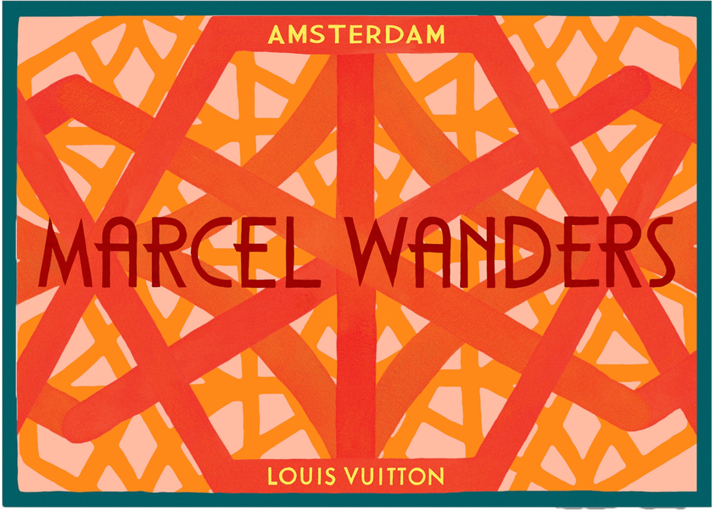 Louis Vuitton Poster Of Marcel Wanders R99689 Orange/Blue
