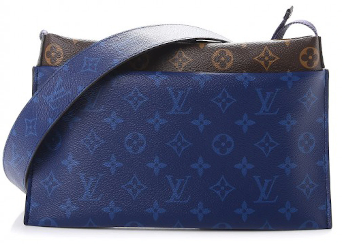 LOUIS VUITTON Mini Hand Bag Pouch Monogram Empreinte Navy Blue France  33MZ548