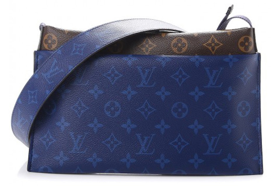 Louis Vuitton, Bags, Louis Vuitton Trunk Messenger Bag Monogram Tapestry  Canvas Blue