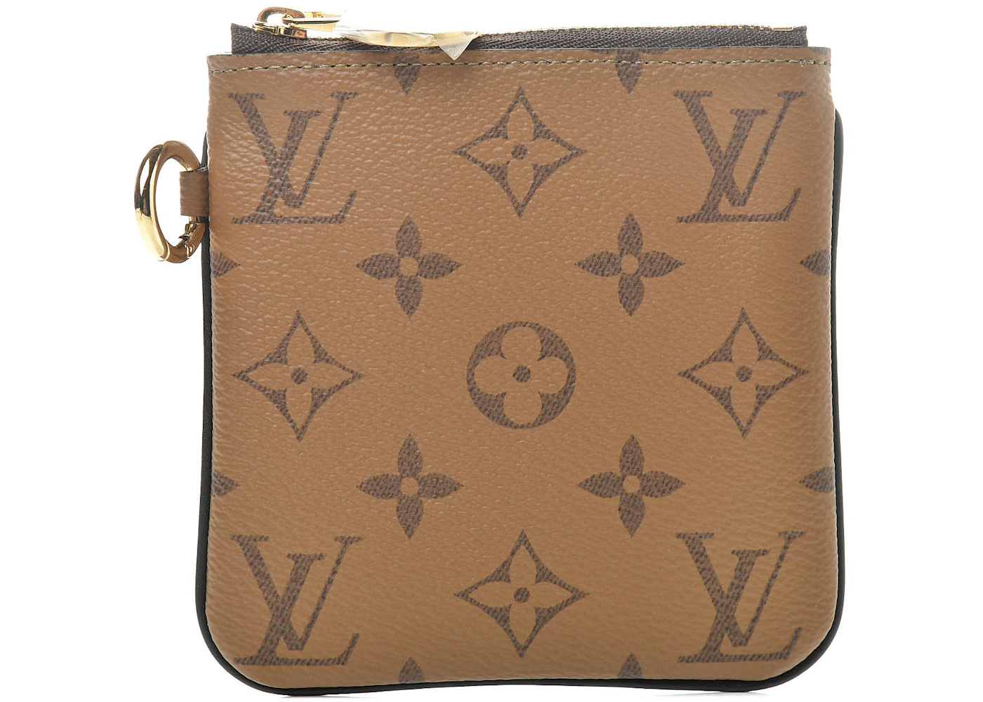 Louis Vuitton Pouch Reverse Monogram Trio Square Brown in Coated