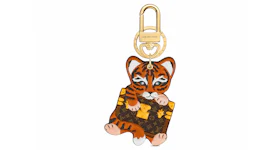 Louis Vuitton Precious Tiger Bag Charm Key Holder Brown