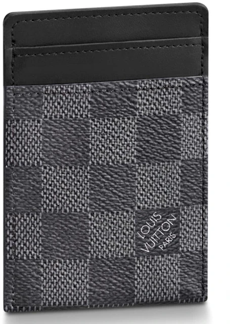 Louis Vuitton Prince Card Holder with Bill Clip Damier Graphite Gray Coated Canvas with -