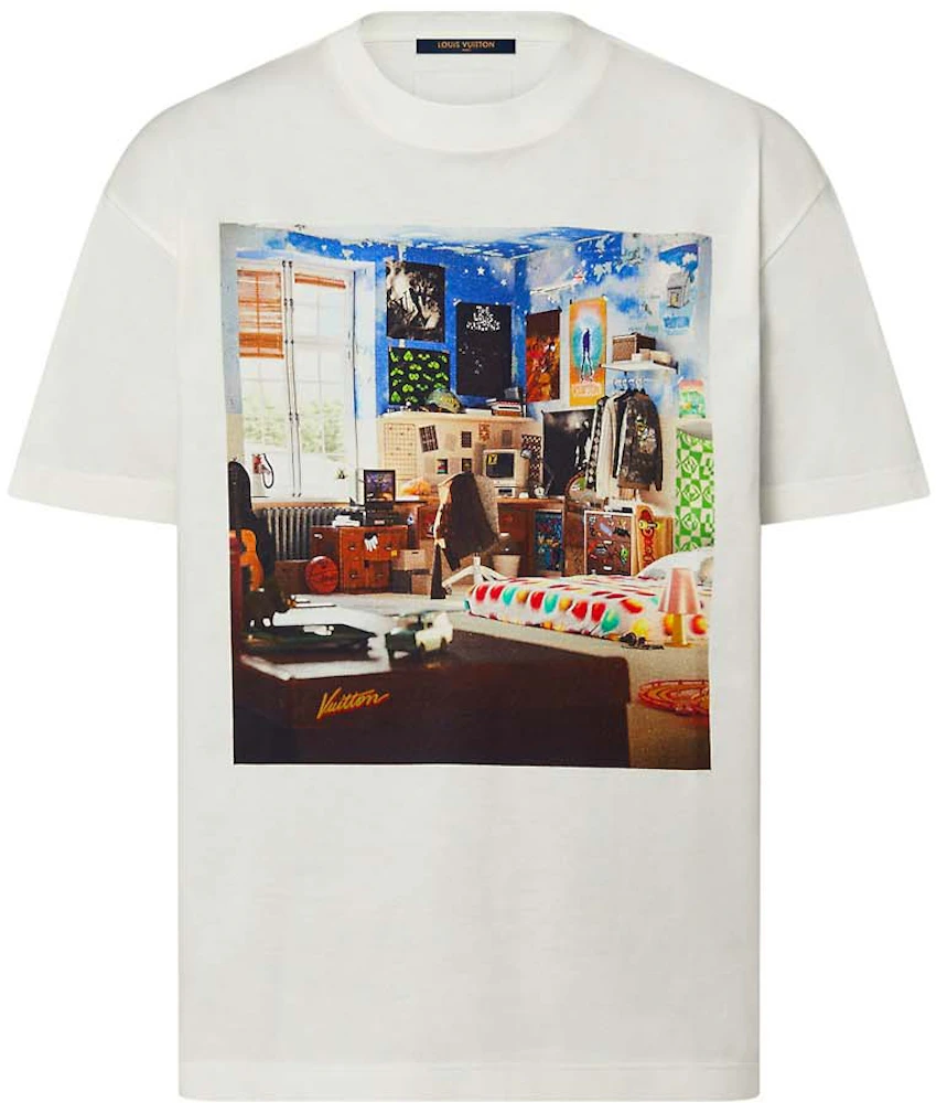 Louis Vuitton LV Flower Tapestry Print T-shirt Milky White Men's - FW22 - US