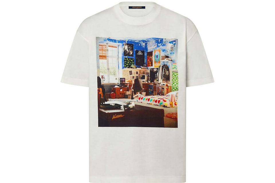 Louis Vuitton Printed Cotton T-Shirt Milky White