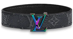 Louis Vuitton Prism Reversible Bracelet Monogram Eclipse Mini 14MM Black