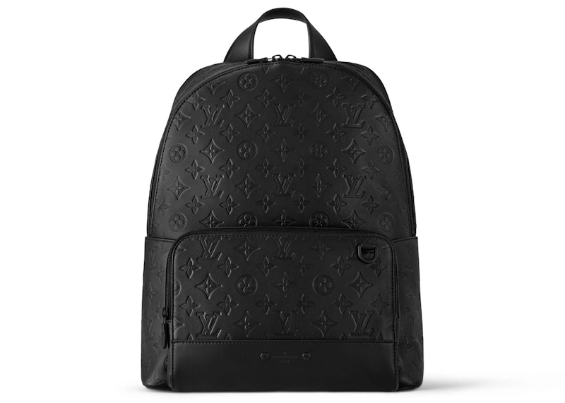 Pre-owned Louis Vuitton Men's Racer Backpack In Monogram Shadow Black