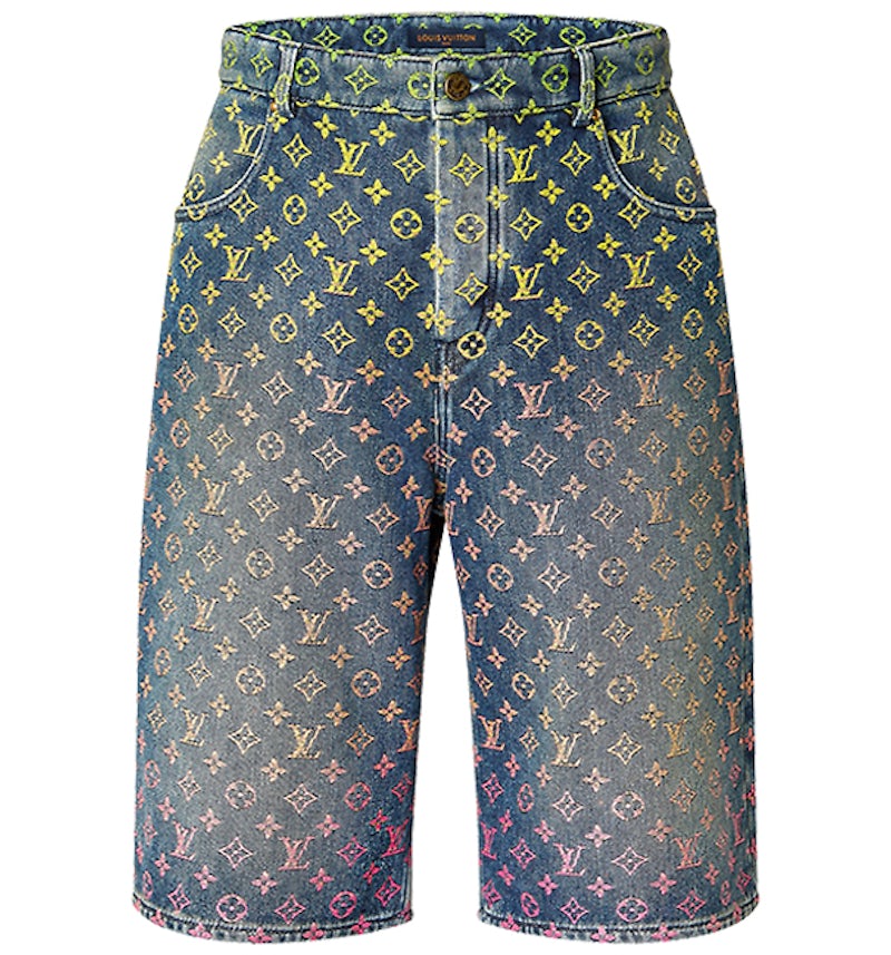 Louis Vuitton Rainbow Monogram Denim Shorts Blue Men's SS23 US