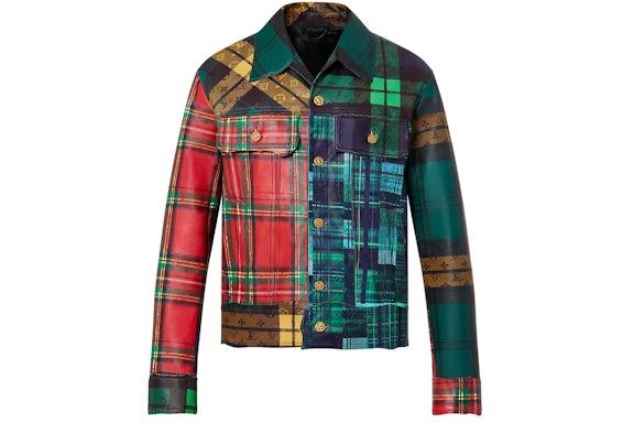 Louis Vuitton Raw Edge Multicheck Leather Jacket Multicolor