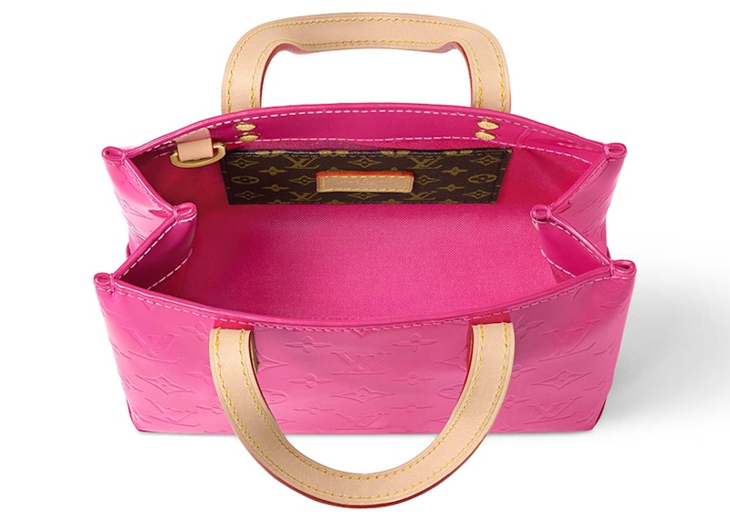 Louis Vuitton Reade PM Tote Neon Pink in Monogram Vernis Leather with