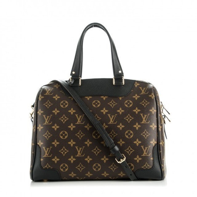 Authentic Louis Vuitton Monogram Noir Retiro NM Handbag/Shoulder Bag