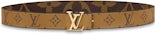 LOUIS VUITTON Giant Monogram 30mm LV Iconic Reversible Belt 85 34 Rouge  1126054