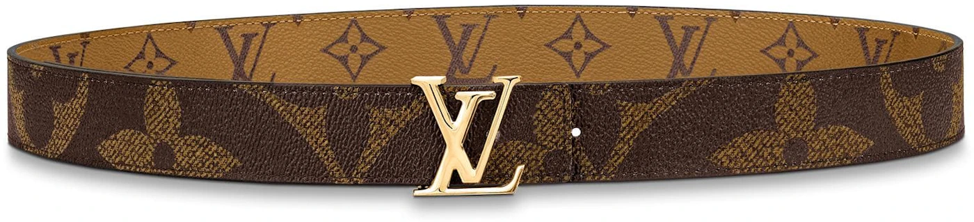 Louis Vuitton Reversible Belt LV Iconic Monogram Giant Reverse 30 MM Brown  in Canvas with Gold-tone - US