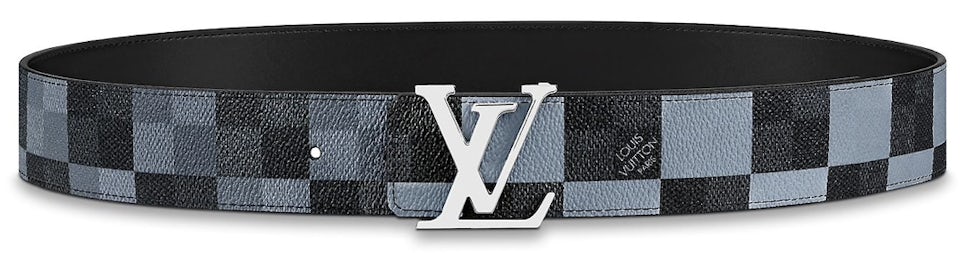 Louis Vuitton Reversible Belt LV Initiales Damier Graphite Giant 40 MM Gray  in Coated Canvas with Silver-tone - US