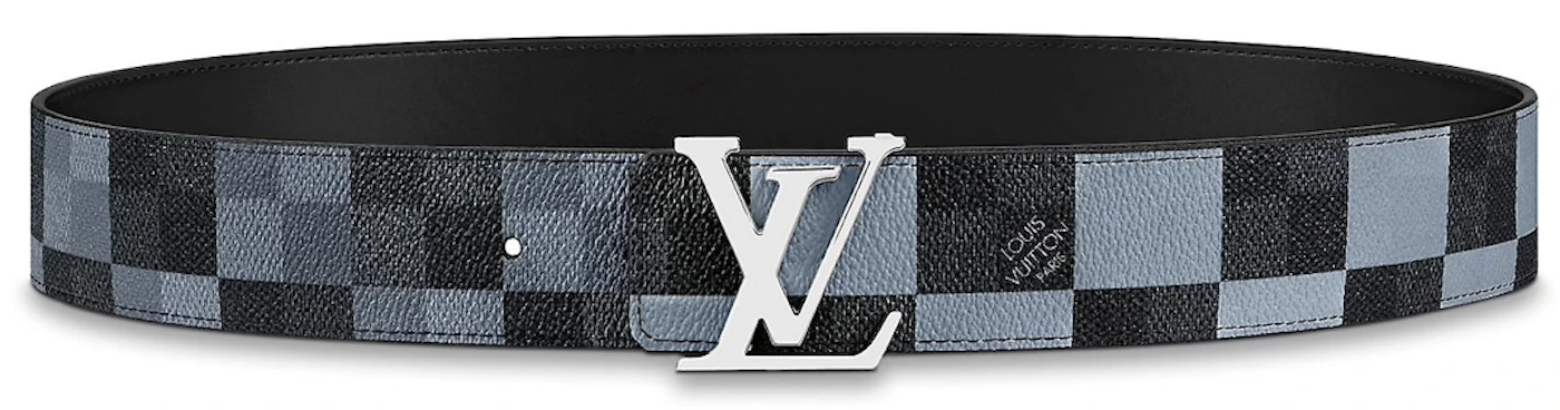 Louis Vuitton Damier Print 40mm Reversible Onyx Damier Infini. Size 90 cm