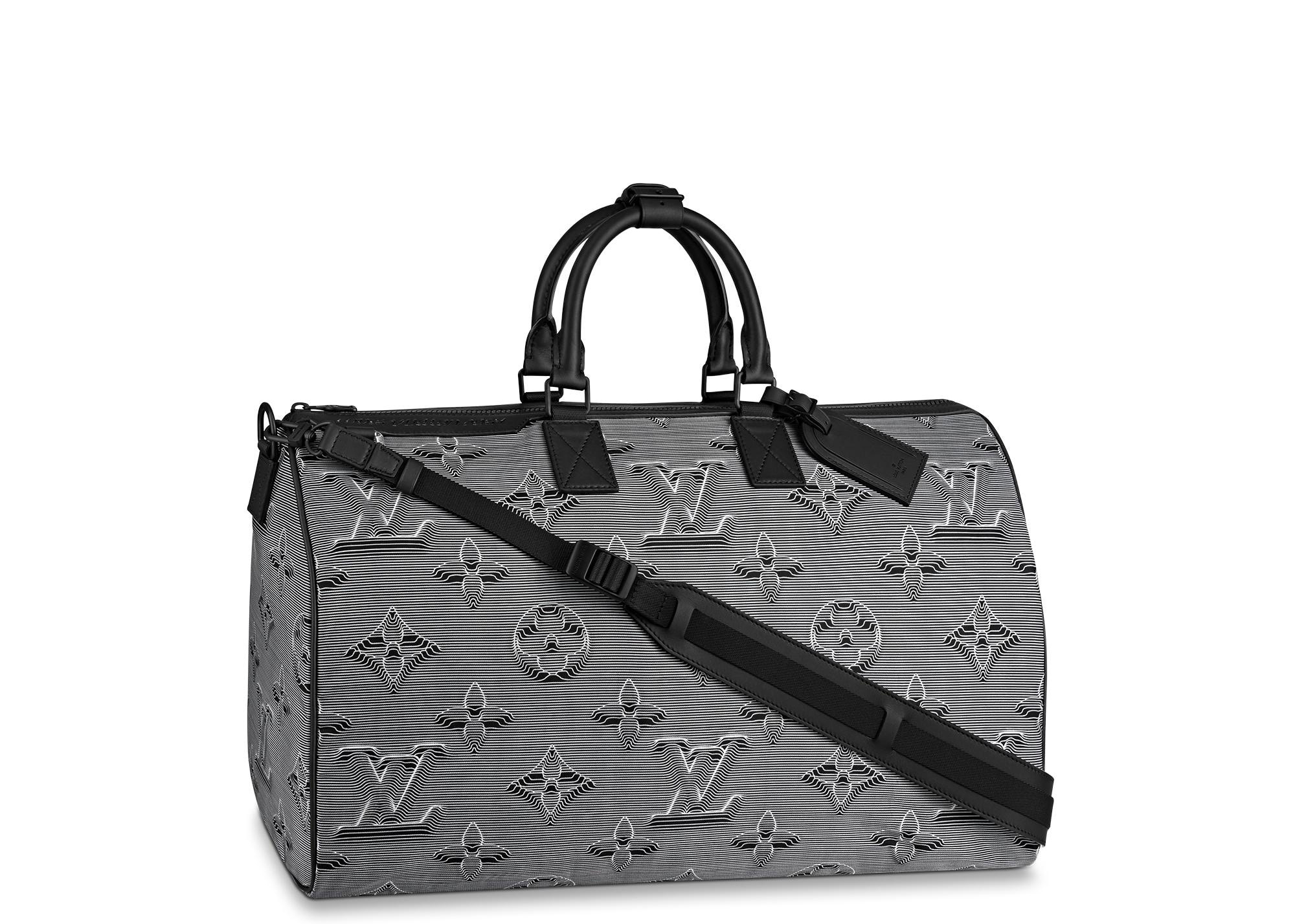 Pre-owned Louis Vuitton Keepall Bandouliere Taiga 50 Black/rainbow