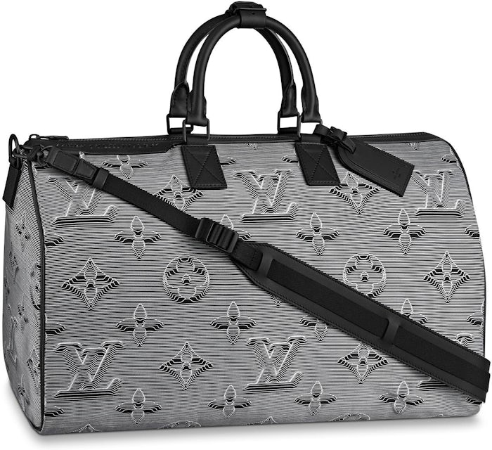 Louis Vuitton Reversible Keepall Bandouliere Monogram 3D 50  Rainbow/Gray/Black in Textile/Cowhide Leather with Silver-tone - US