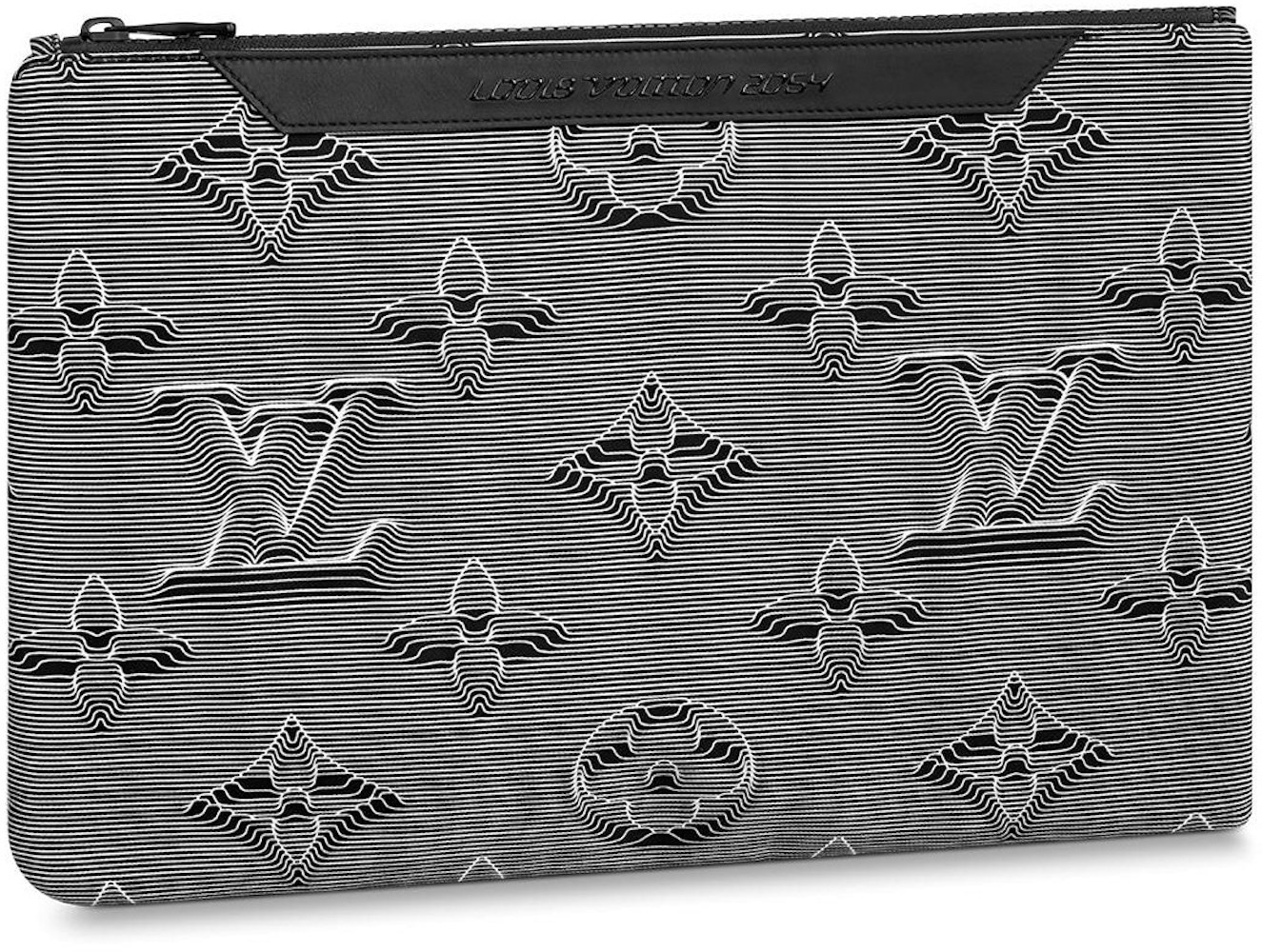 Udtømning Resistente Forventer Louis Vuitton Reversible Pouch Monogram 3D Gray/Rainbow in Leather with  Black