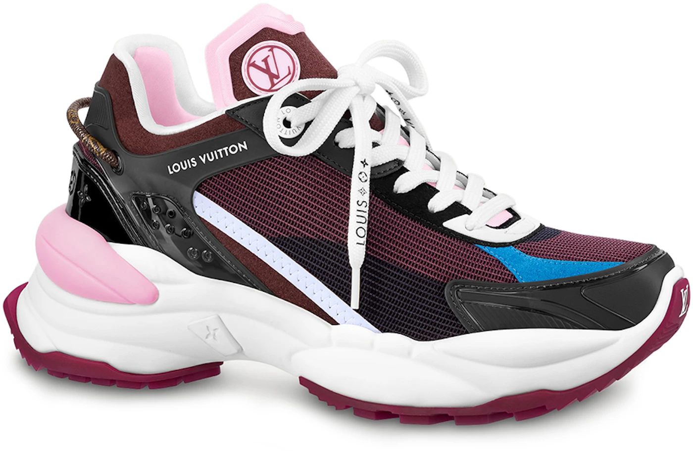 Pre-owned Louis Vuitton Women's Run 55 Sneaker In Pink. Size Us 7