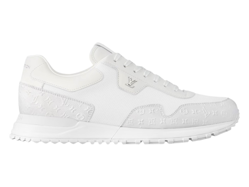 Pre-owned Louis Vuitton Men's Run Away Monogram Sneakers In White