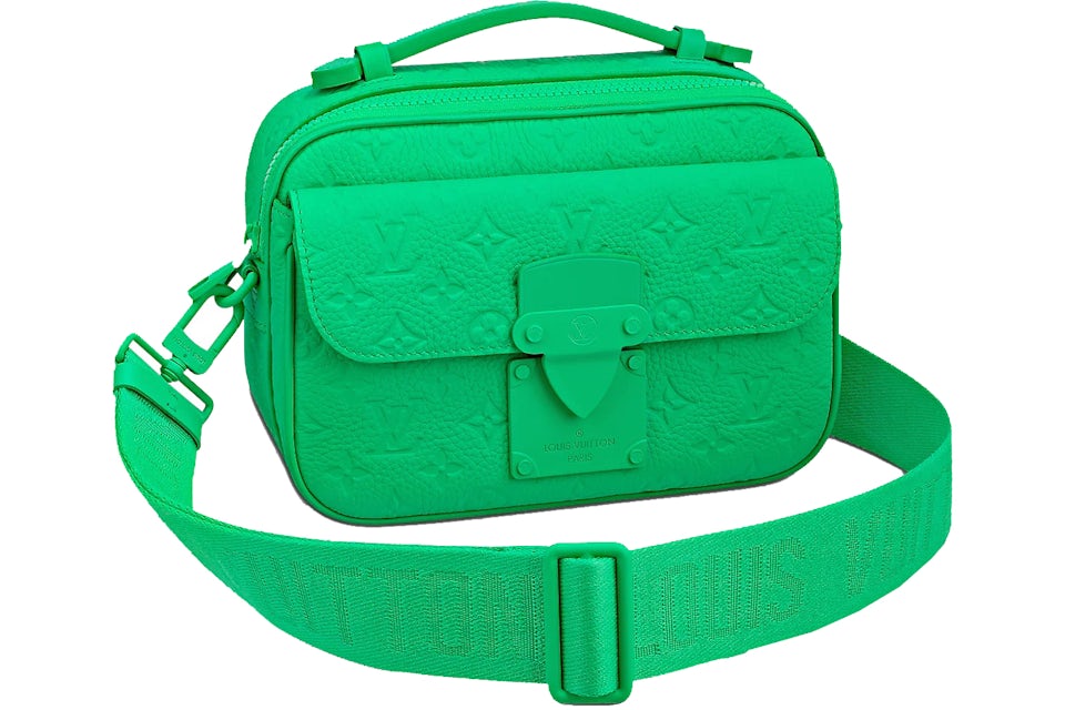 Louis Vuitton S Lock Messenger Monogram Embossed Minty Green in