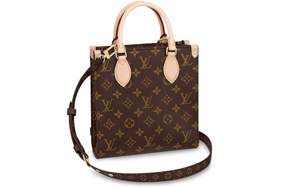 Louis Vuitton Sac Plat BB Bag Monogram Brown/Natural in Coated