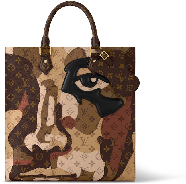 Shop for Louis Vuitton Monogram Canvas Leather Sac Plat Tote Bag