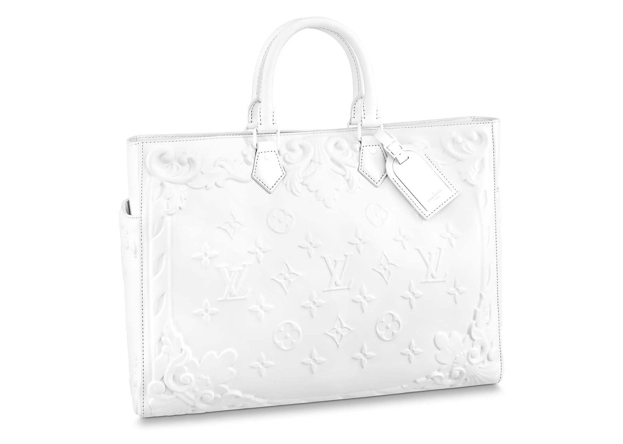 Louis Vuitton Sac Plat Optic White in Calfskin Leather with Tone