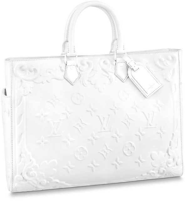 Louis Vuitton Sac Plat XS Leather Handbag Silver Color Hardware