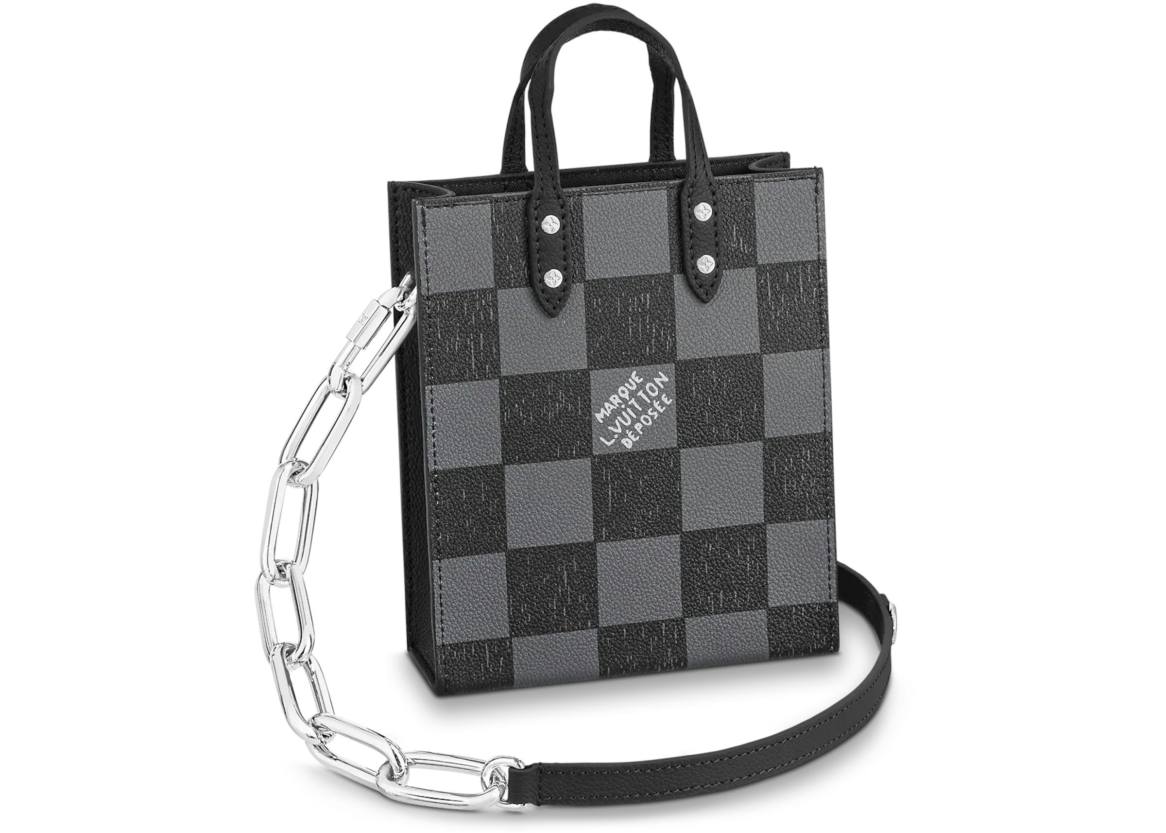 Louis Vuitton Sac Plat Bag Everyday Signature Printed Leather XS