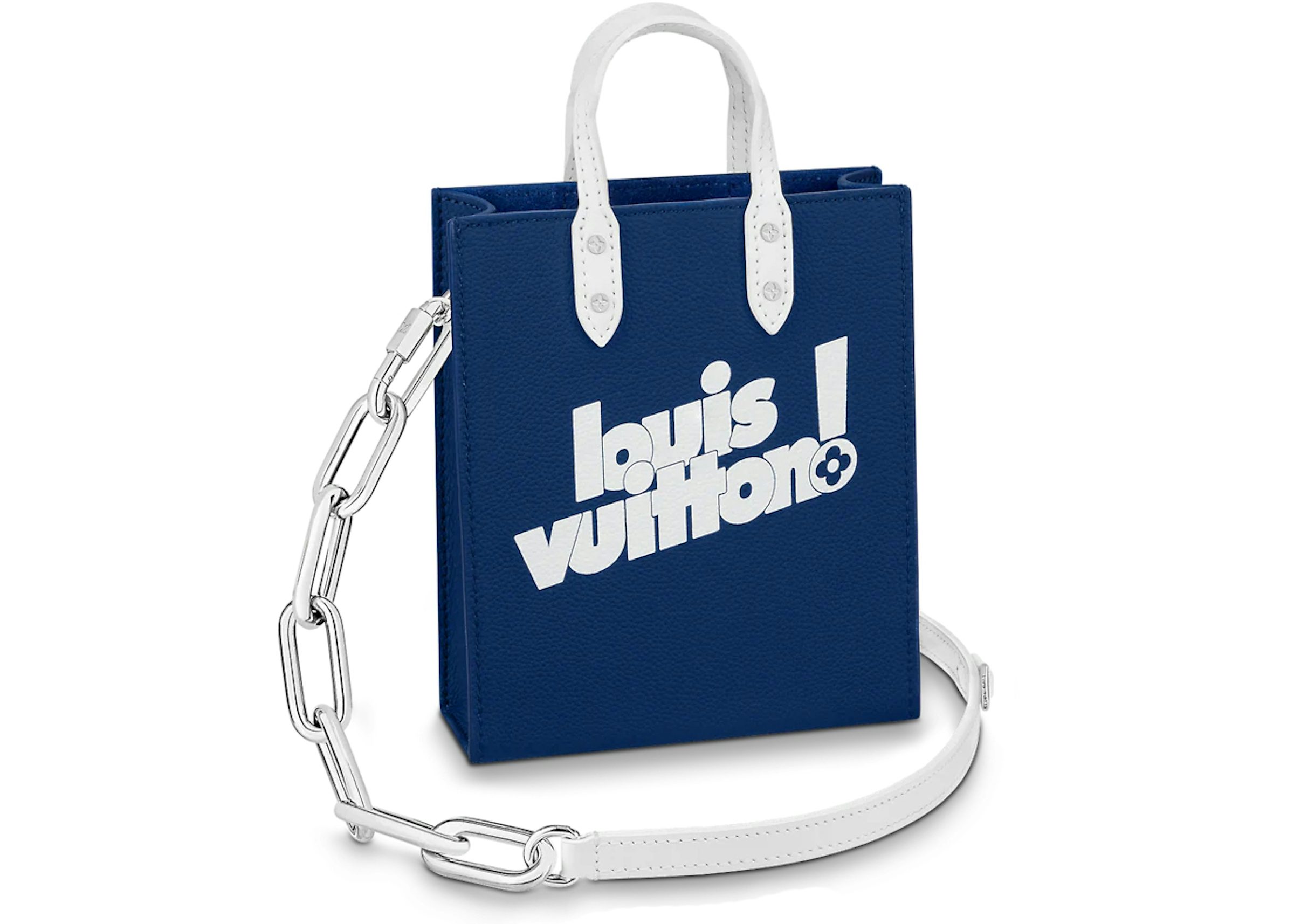 Louis Vuitton Sac Plat XS Shoulder Bag Monogram Blue in Cowhide