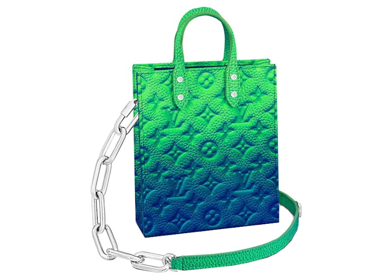 Louis Vuitton Sac Plat XS Taurillon Illusion Blue Green in Leather