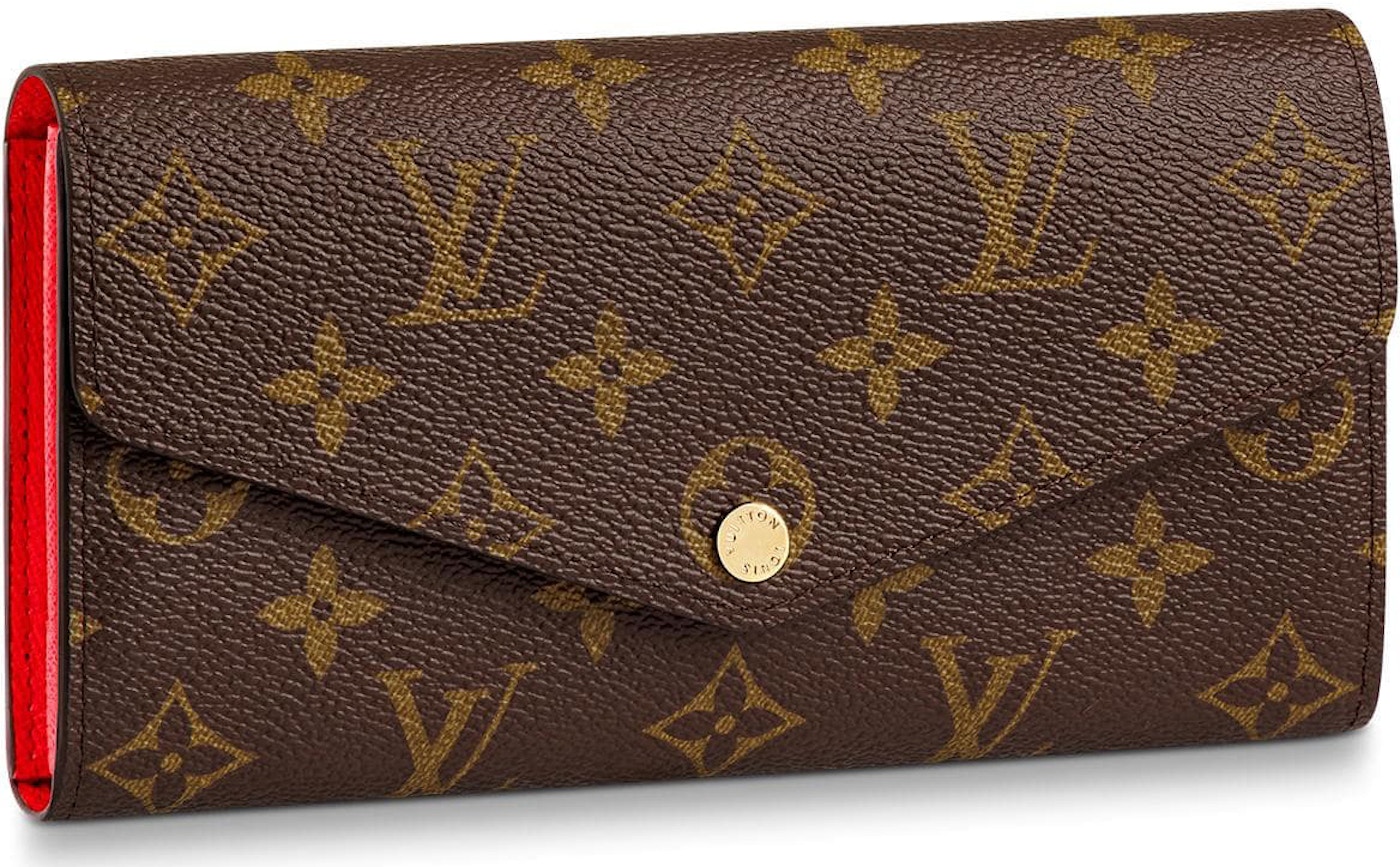 Vanærende gødning stamme Louis Vuitton Sarah Wallet Monogram Coquelicot Lining in Coated Canvas with  Gold-tone