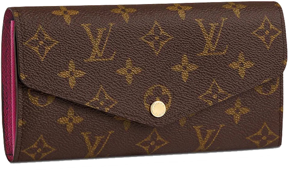 Louis Vuitton Sarah Wallet Monogram Fuchsia in Coated Canvas with Gold-tone  - US