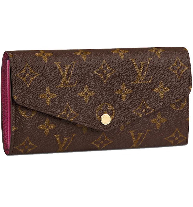 Louis Vuitton Sarah Wallet Monogram Fuchsia in Coated Canvas