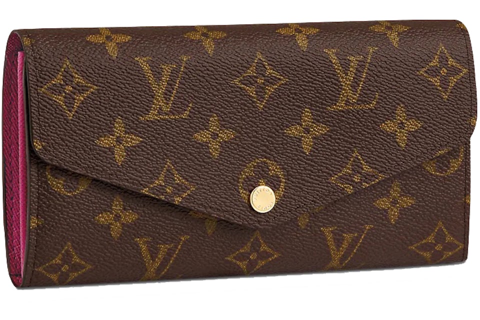 Louis Vuitton Sarah Wallet Monogram Fuchsia in Coated Canvas with Gold-tone  - US