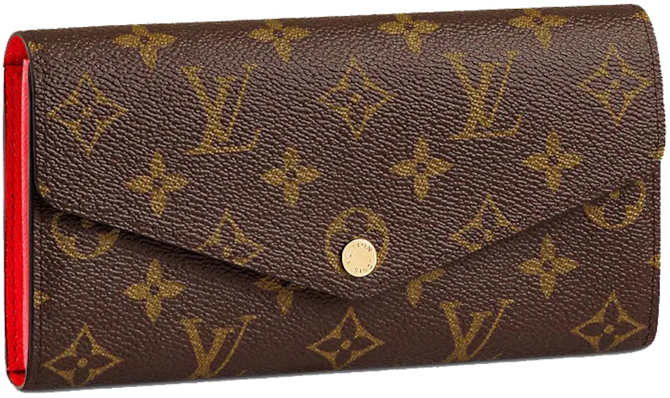 Louis Vuitton Sarah Wallet Monogram Poppy in Coated Canvas with