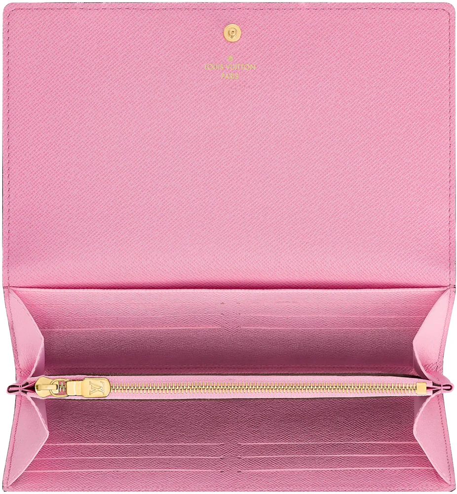 Louis Vuitton Sarah Wallet Vivienne Holiday Damier Ebene/Pink in Coated ...