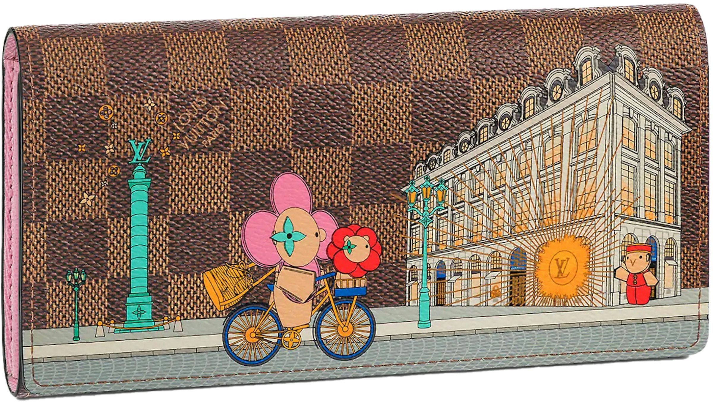 Louis Vuitton Sarah Wallet Vivienne Holiday Damier Ebene/Pink in Coated  Canvas with Gold-tone - US