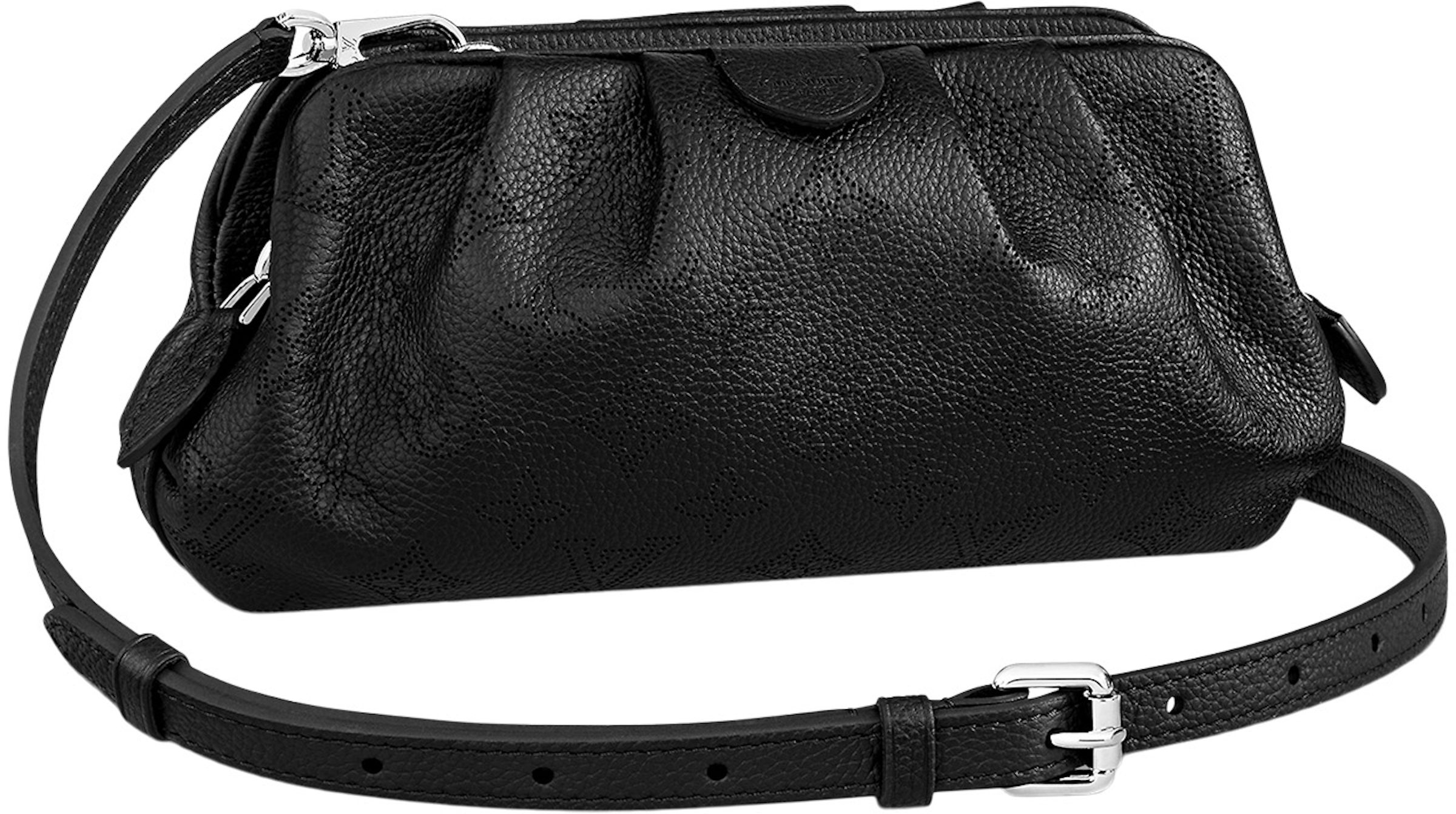 Louis Vuitton Scala Pouch Mini Mahina Perforated Black in Calf