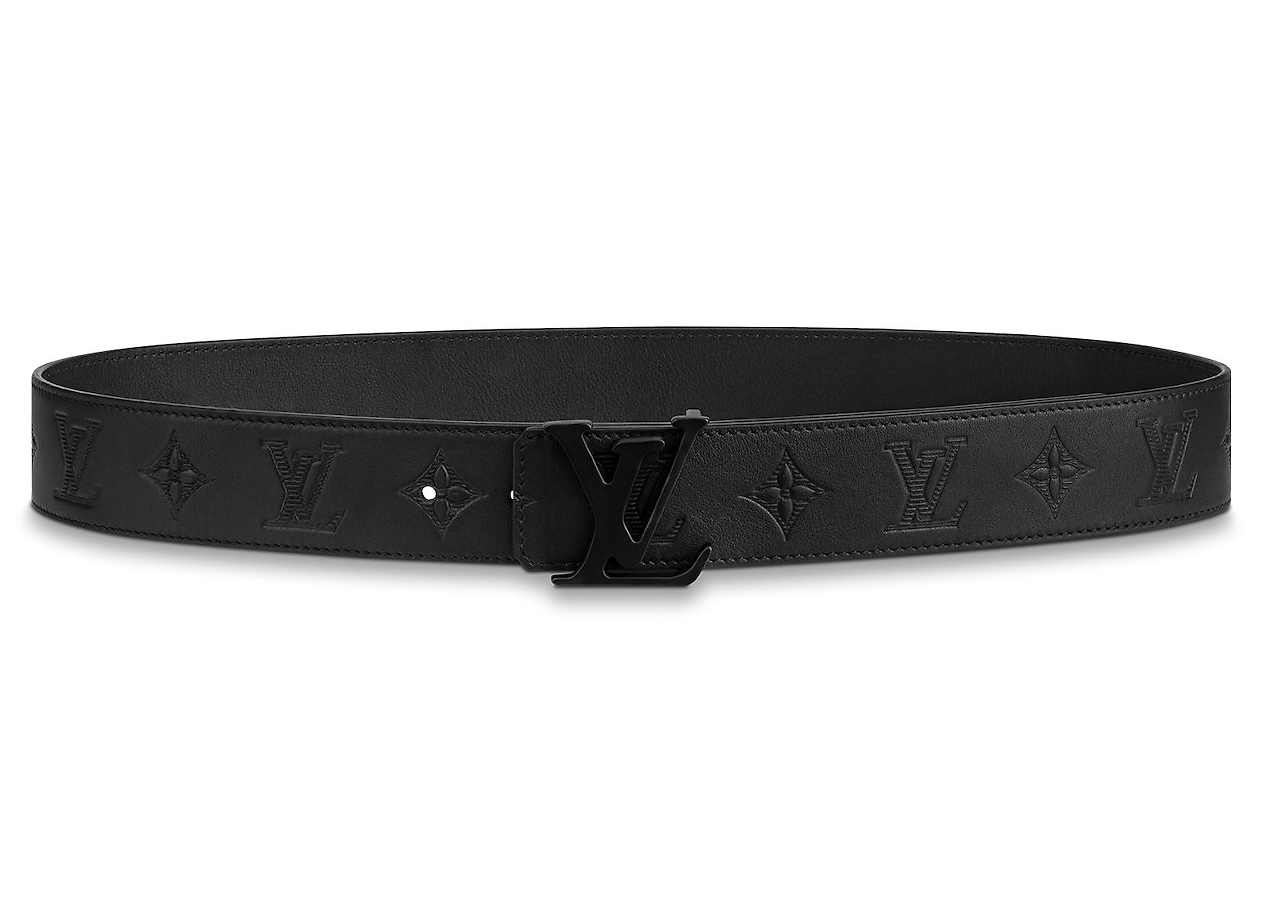 Louis Vuitton Shape Belt Monogram Shadow 40 MM Black in Calfskin 