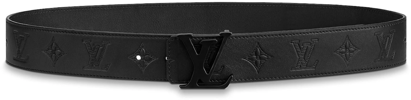 Louis Vuitton Shape Belt Monogram Shadow 40 MM Black in Calfskin
