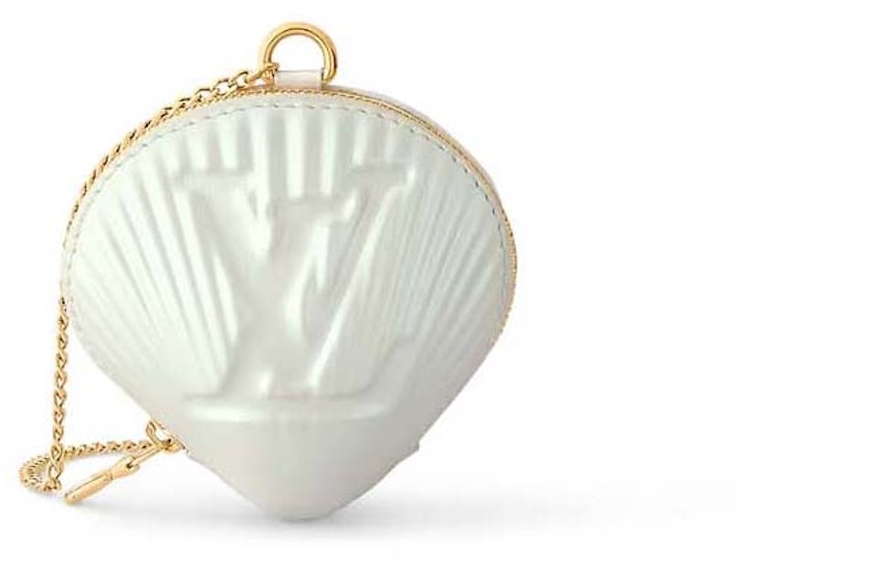 Louis Vuitton Shell Coin Purse White in Cowhide Leather with Gold-tone - US
