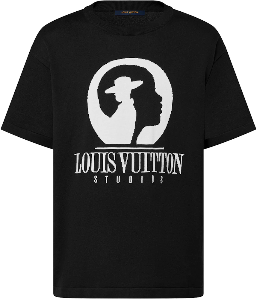 LOUIS VUITTON Womens 100% Cotton LV Monogram Logo Black White Classic  Cardigan S