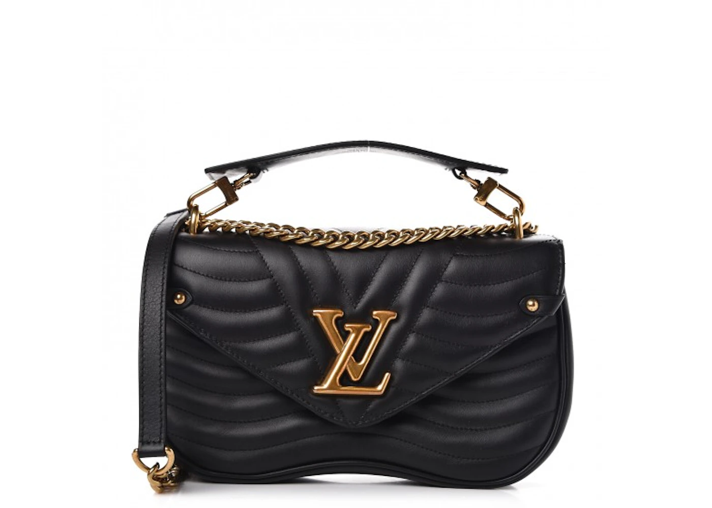 louis vuitton small black purse with chain