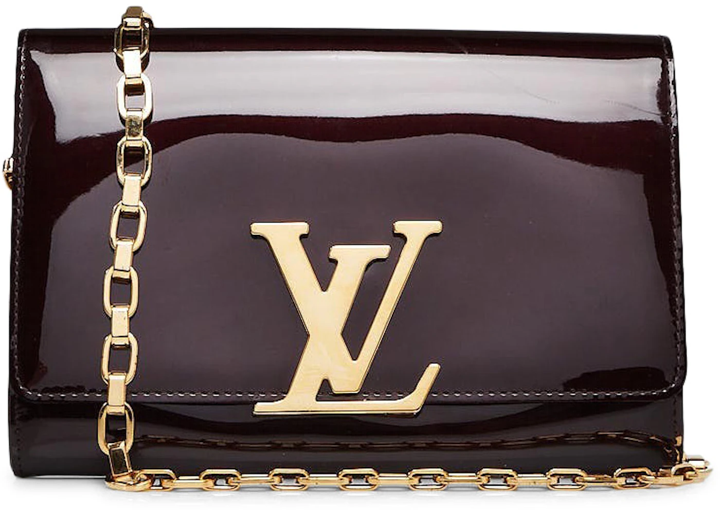Louis Vuitton Shoulder Chain Louise Vernis GM Amarante in Leather