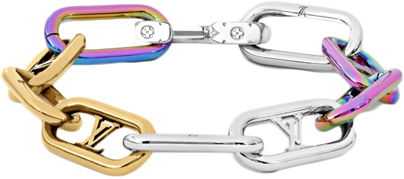 Louis Vuitton Chain Links Patches Bracelet Multicolor for Men